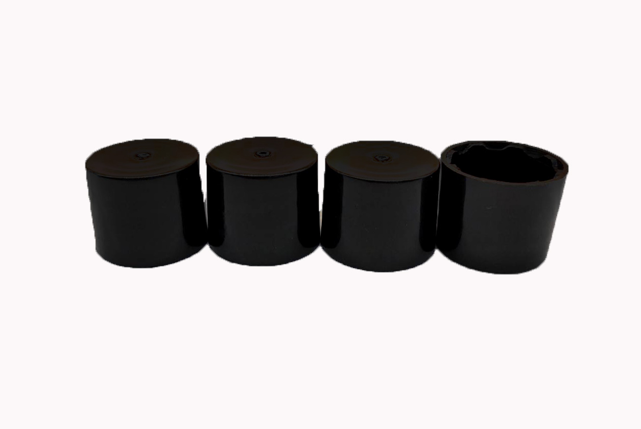 ฝาพลาสติกเรียบ คอ 18 สีดำ